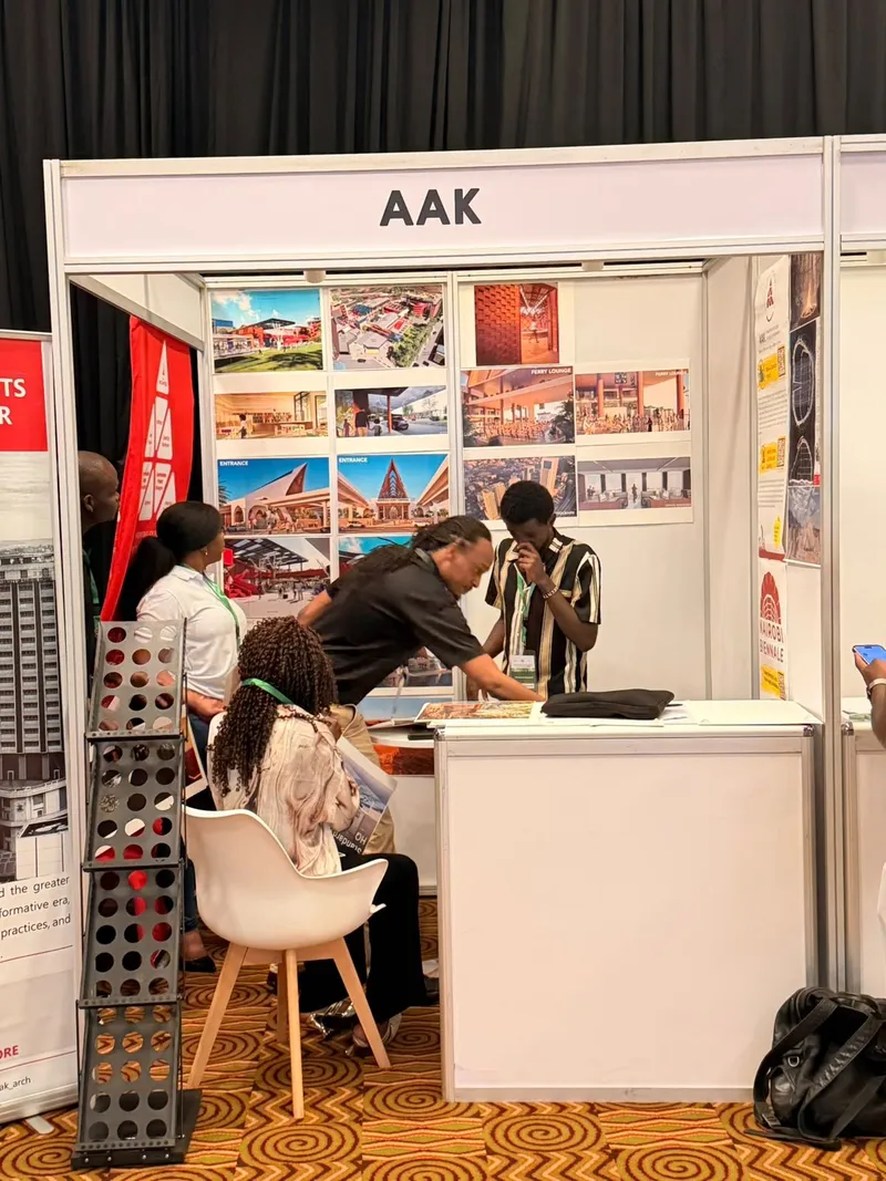 The AAK exhibition stand with project boards