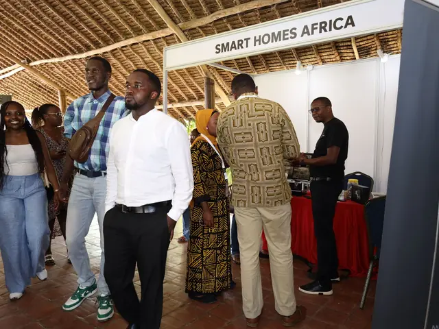Delegates at an exhibitor's stand