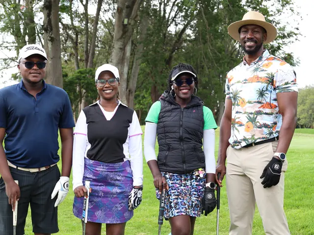 Golfers out on the course