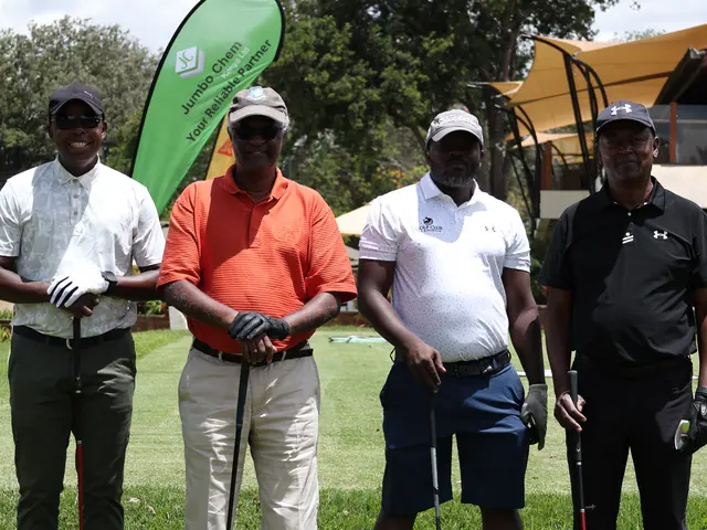 A four-ball at the first tee