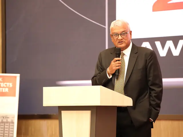 A guest speaker addresses the room