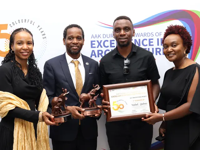 Winners with their trophies at the Awards of Excellence 2026