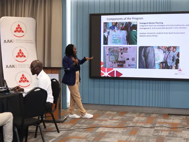 A speaker presents the components of a programme